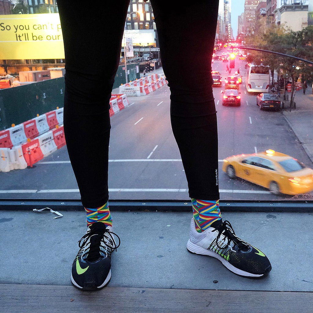 Jak se nosí barevné ponožky v New Yorku